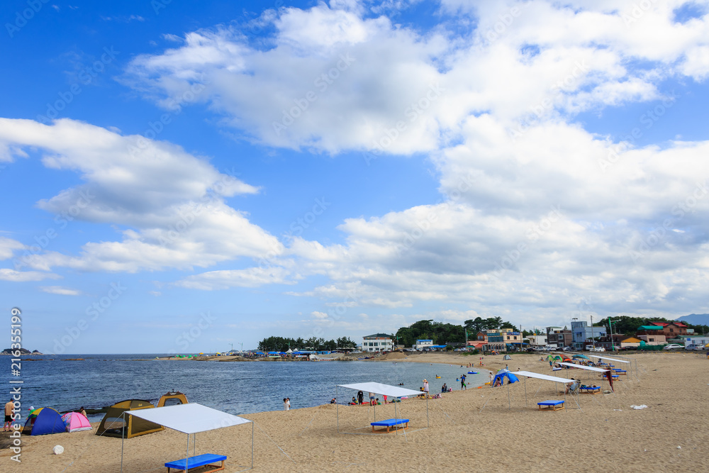 Ayajin Beach of sea and cloud