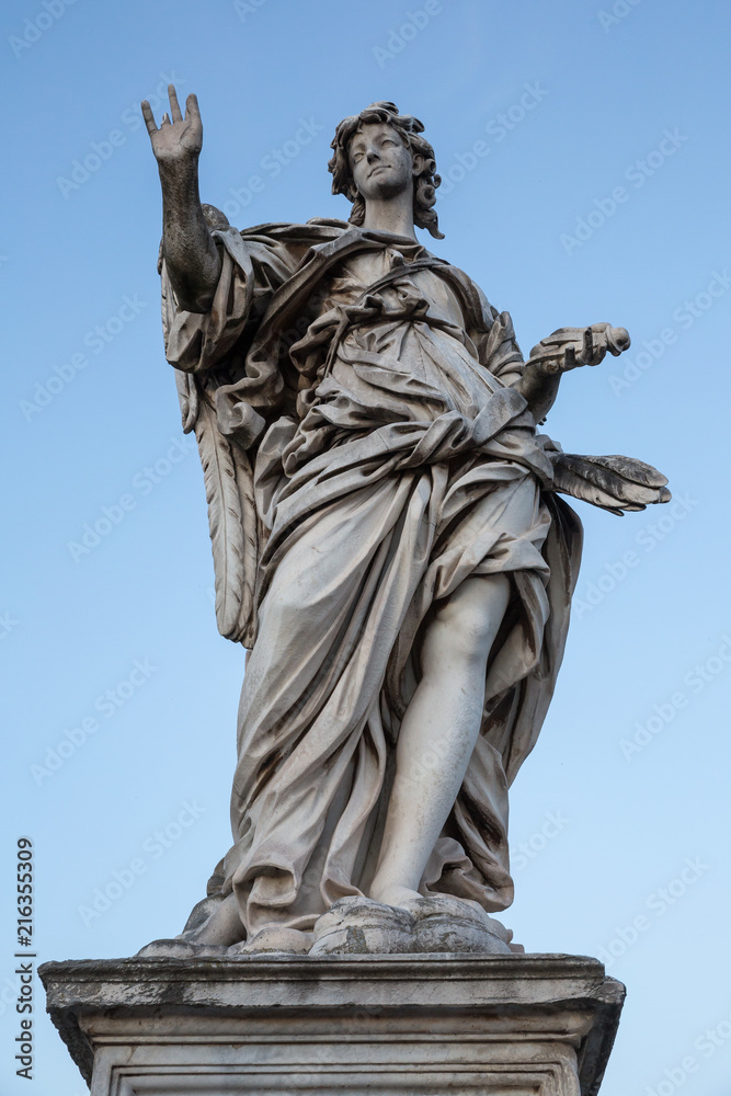 Angel with the nails by Girolamo Lucenti on the Pont Sant'Angelo bridge in Rome