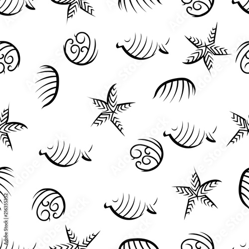 marine life. seamless pattern