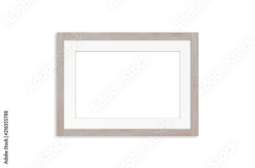 Wooden photo frame mock up