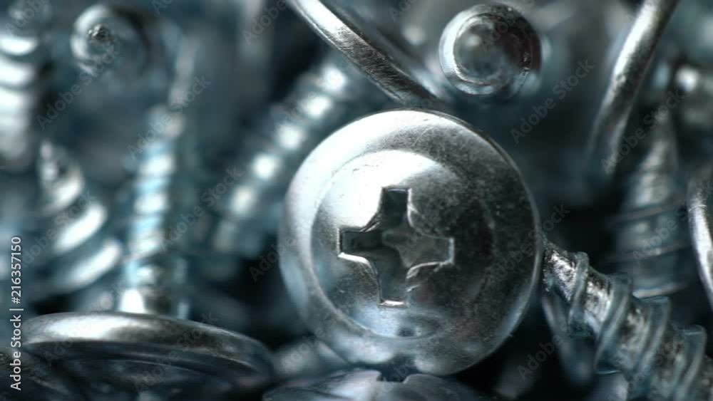many self tapping screws rotate motion background many self tapping screws rotate motion background