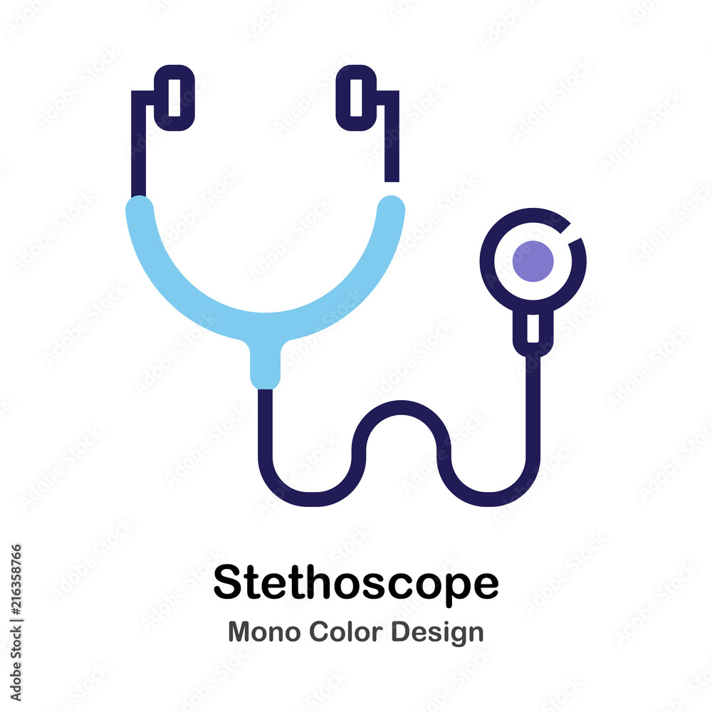 Stethoscope mono color icon Stethoscope mono color icon