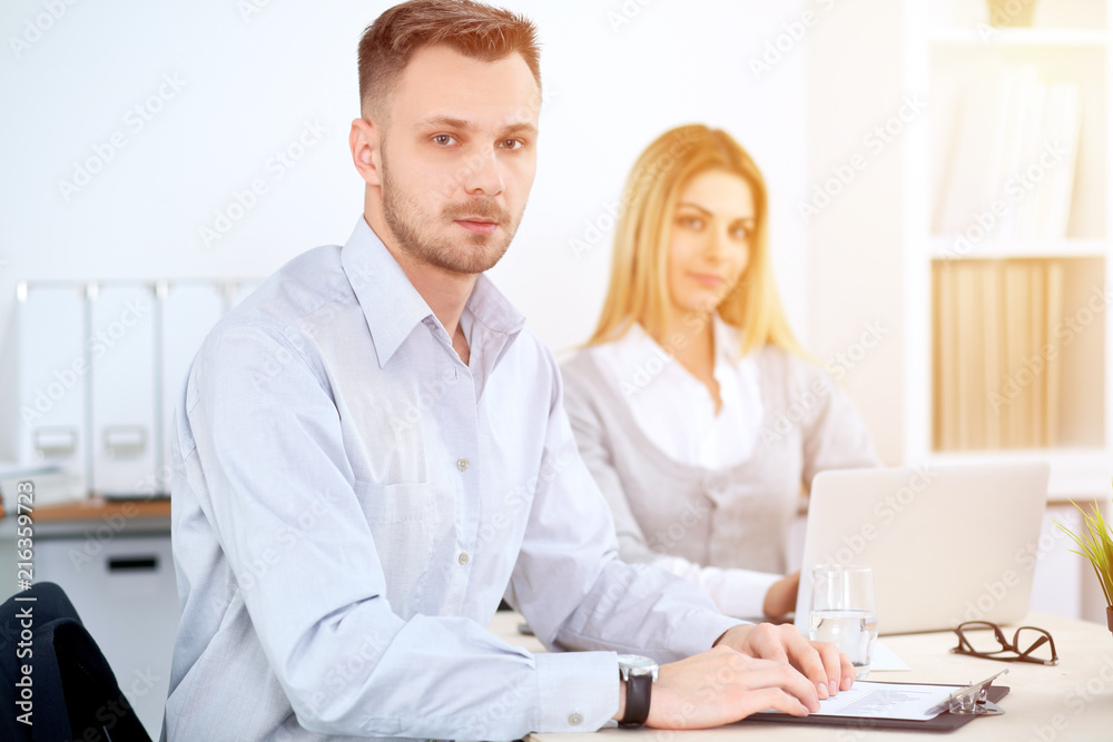 Successful business people working at meeting in office Successful business people working at meeting in office