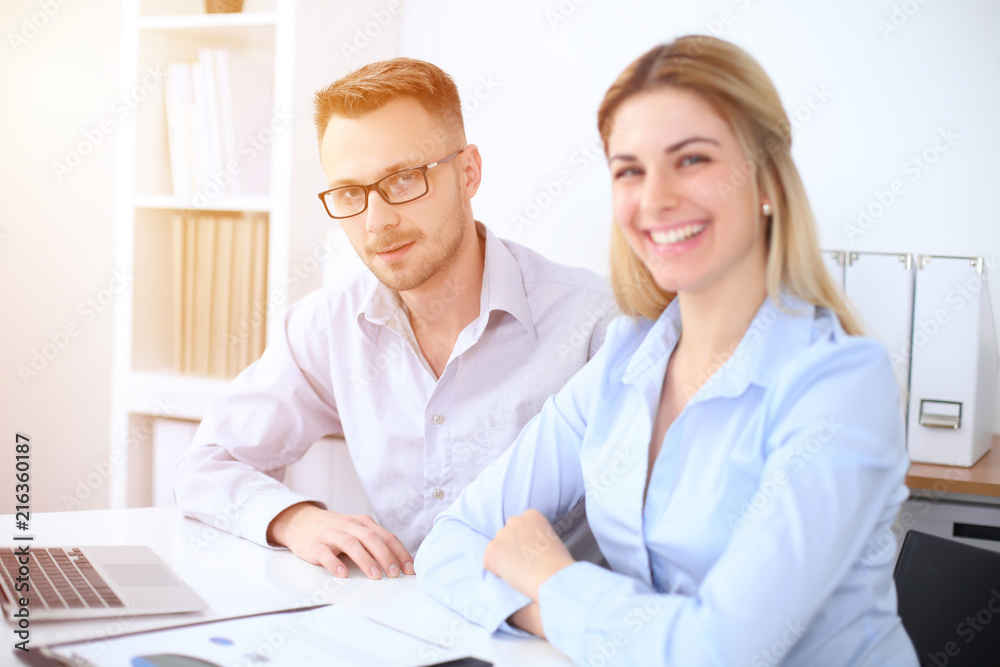 Successful business people working at meeting in office Successful business people working at meeting in office