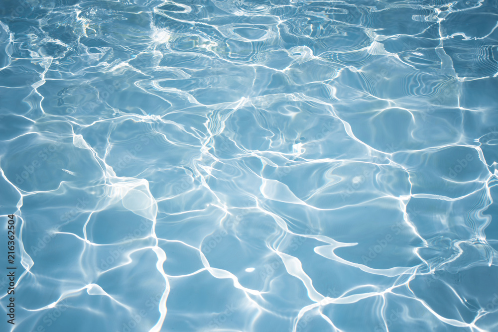 Fototapeta premium Texture of water in swimming pool for background