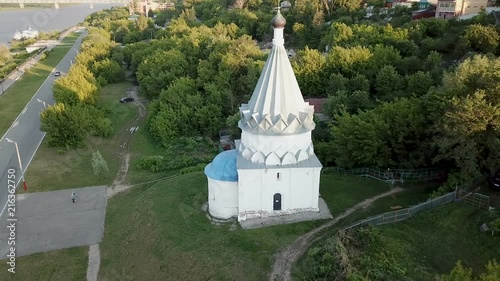 View from drones of church of Kozma and Demian in Murom, Russia photo