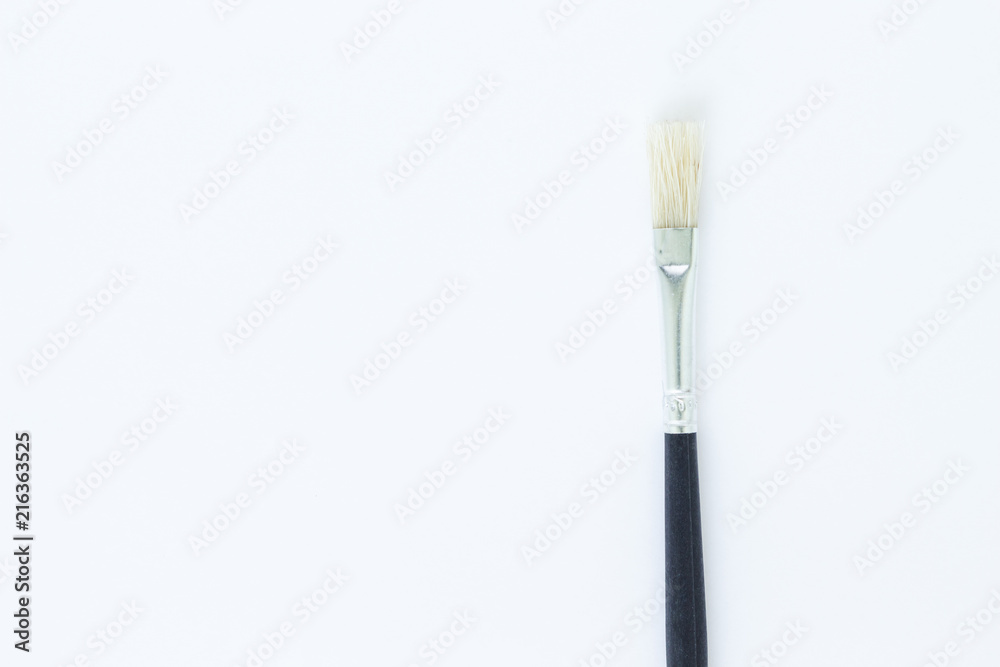 Fototapeta premium paint brush set tool art on white background