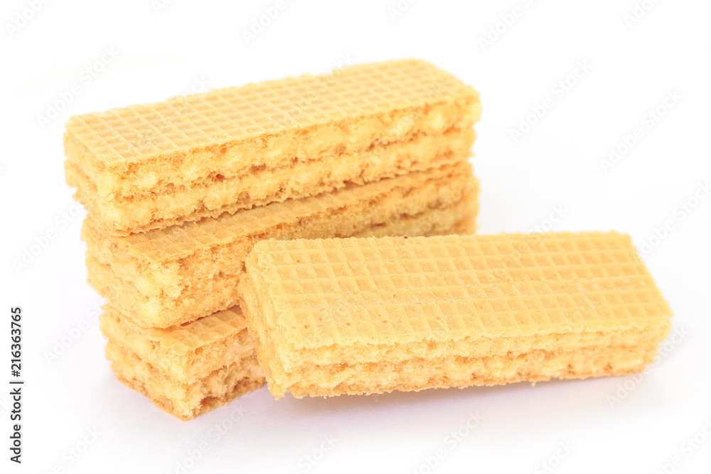 wafer milk dessert on white background wafer milk dessert on white background