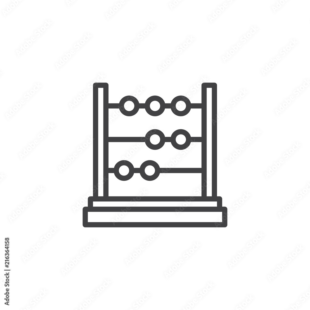 Abacus outline icon. linear style sign for mobile concept and web design. Mathematics school simple line vector icon. Symbol, logo illustration. Pixel perfect vector graphics Abacus outline icon. linear style sign for mobile concept and web design. Mathematics school simple line vector icon. Symbol, logo illustration. Pixel perfect vector graphics