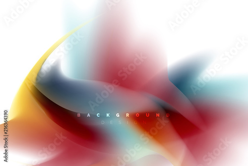 Holographic fluid colors flow, colorful liquid mixing colours motion concept