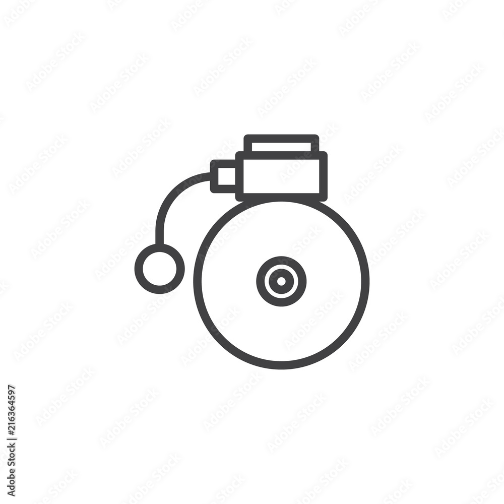 Alarm bell outline icon. linear style sign for mobile concept and web design. School bell simple line vector icon. Symbol, logo illustration. Pixel perfect vector graphics Alarm bell outline icon. linear style sign for mobile concept and web design. School bell simple line vector icon. Symbol, logo illustration. Pixel perfect vector graphics