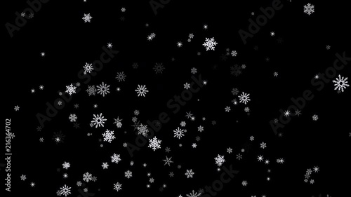 雪の結晶 クルクル パーティクル