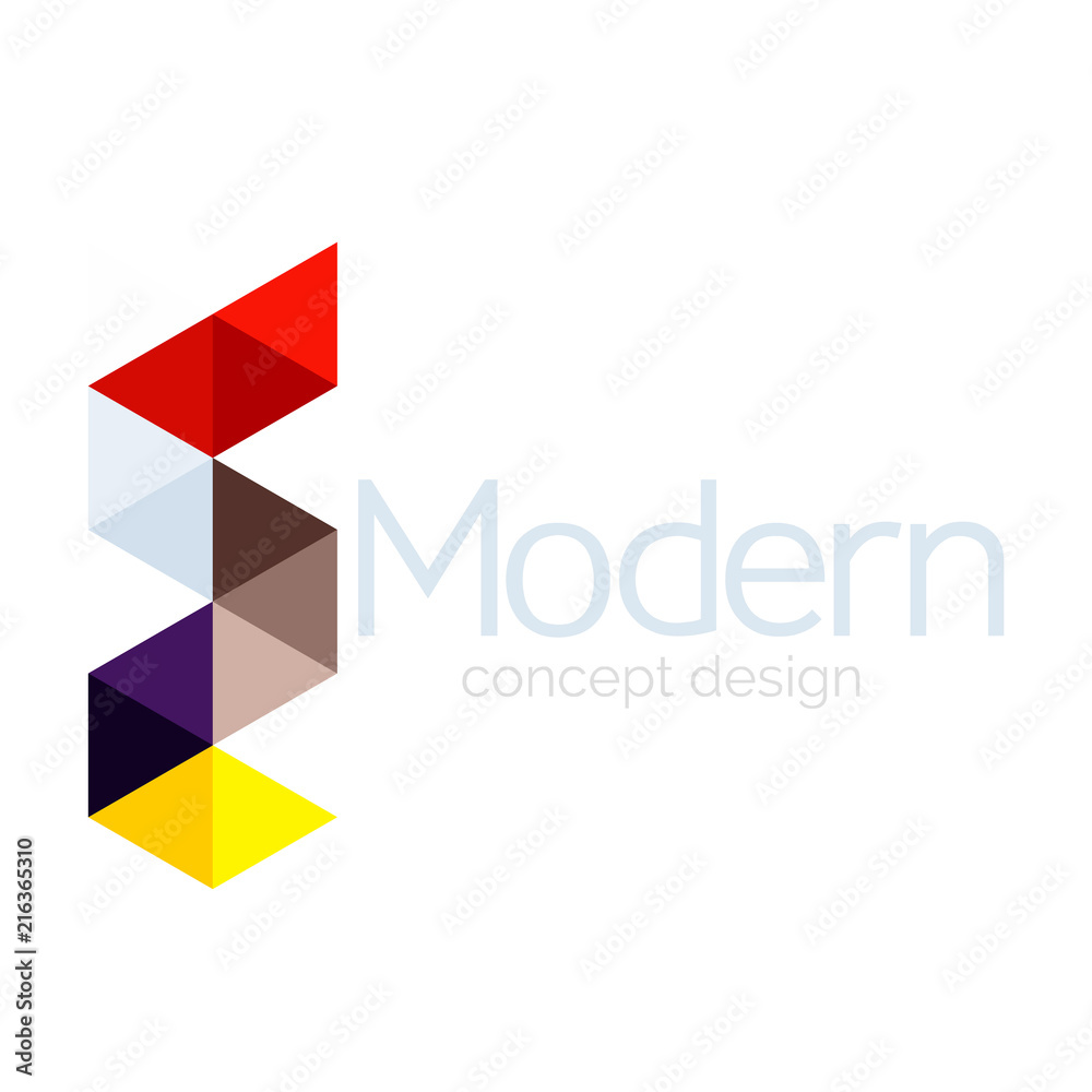 Triangle shape design abstract business logo icon design. Company logotype branding emblem idea