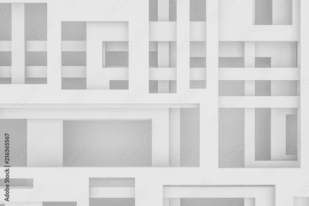 Fototapeta premium Abstract white geometric pattern background