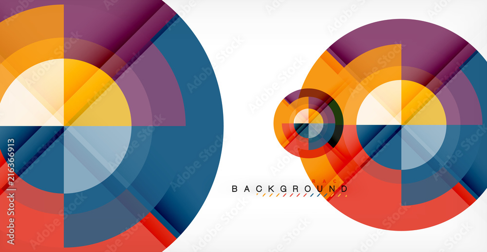 Vector circle abstract background