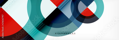 Vector circular geometric abstract background
