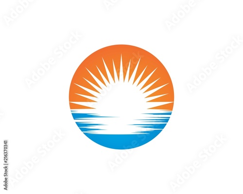 Water Wave symbol and icon Logo Template