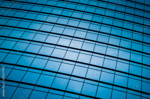 full frame of patterned wall, blue toned.