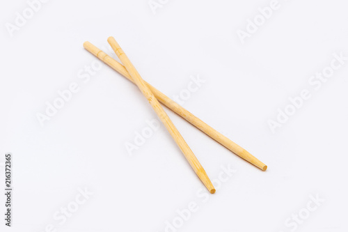 Wooden Chopstick Isolated on White Background