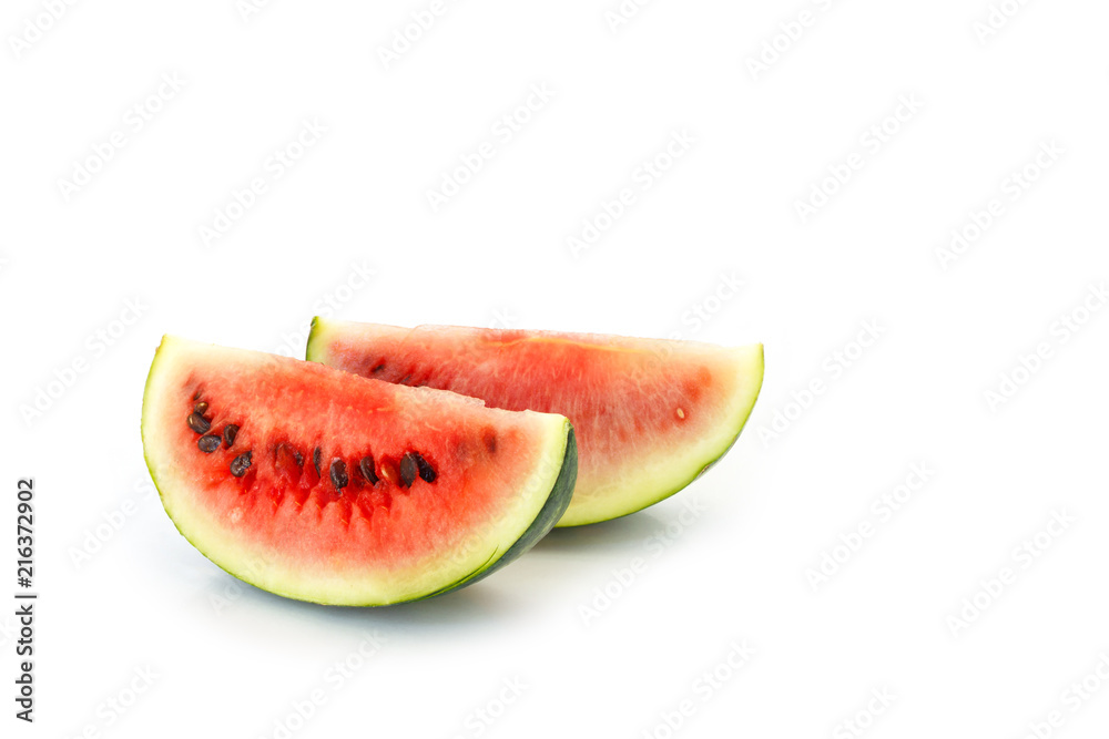 watermelon red slice on white background watermelon red slice on white background