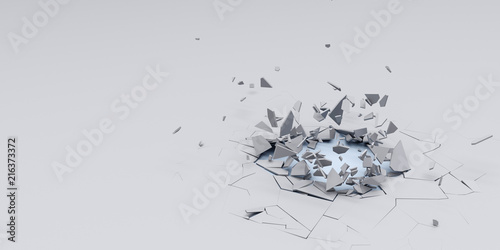 Plakat 3D Shatter Abstract Wallpaper Background