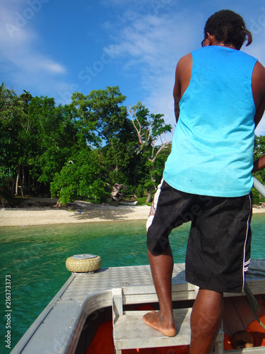 Scene of Tranquility Island, Efate, Vanuatu.