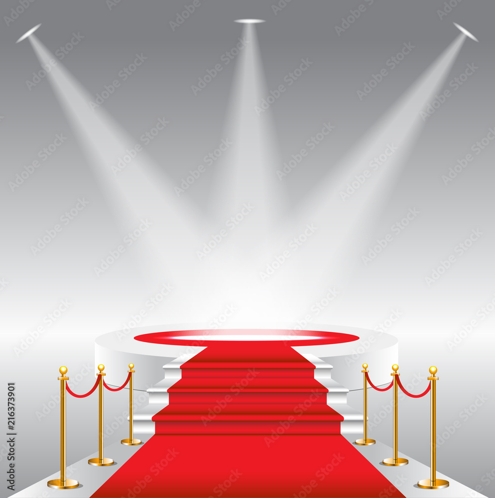mærke baseball Forestående Red carpet for celebrities, concept of success and triumph,EPS10. Stock  Vector | Adobe Stock