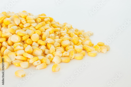 corn pile organic food nature on white background