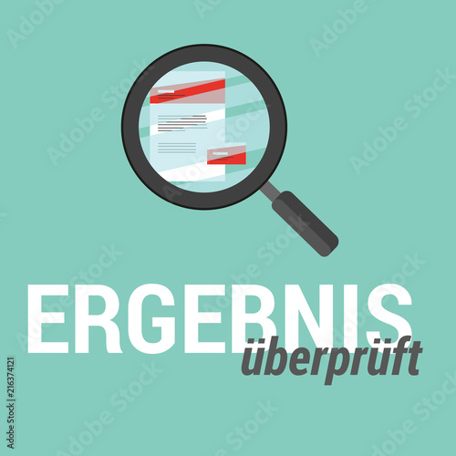 Grafik für Unternehmen, Ergebnis überprüft, Kontrolle