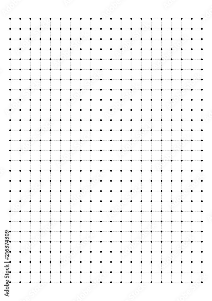 Dot Grid Paper graph paper 1 cm on A4 on white background vector  illustration Stock ベクター | Adobe Stock