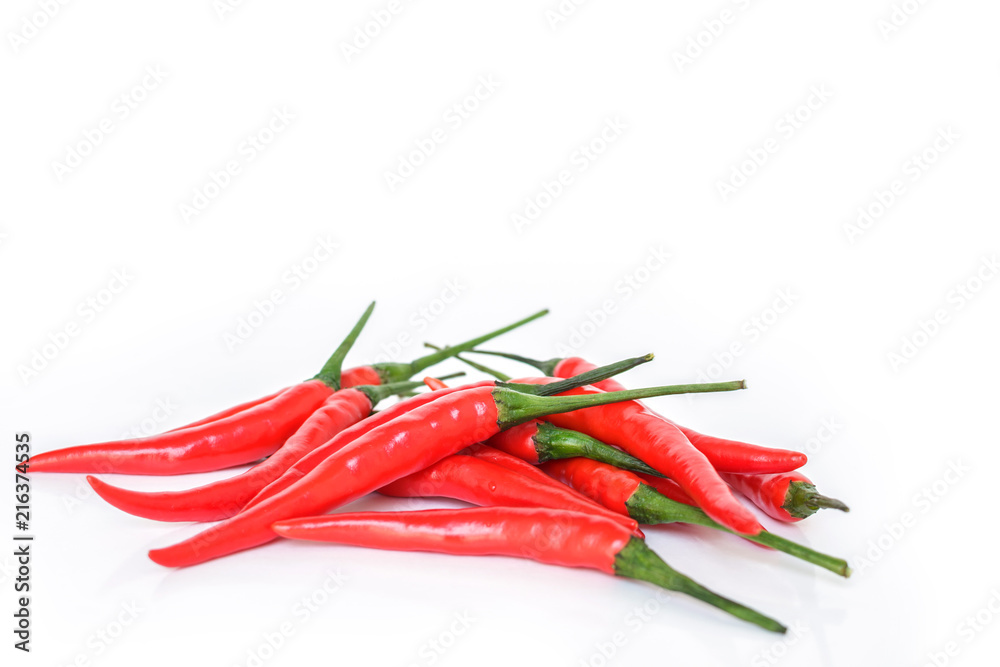 chili pepper red spicy pile vegetable on white background chili pepper red spicy pile vegetable on white background