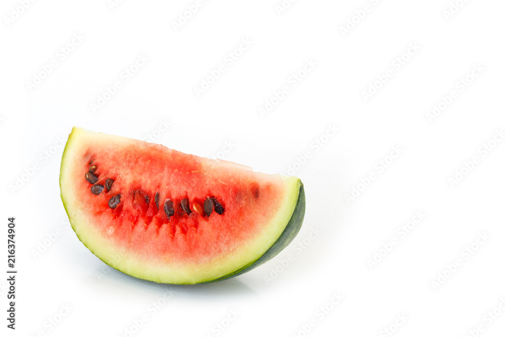 watermelon red slice on white background watermelon red slice on white background