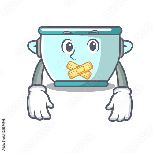 Silent steel pot mascot cartoon