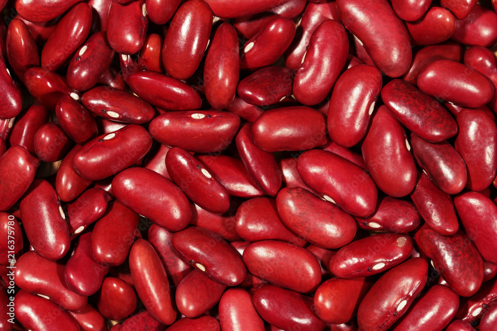 Close up red kidney bean texture background Close up red kidney bean texture background