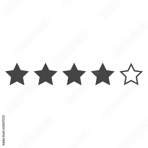 Fototapeta Naklejka Na Ścianę i Meble -  Rating stars icon or logo