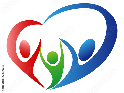isolated family love logo on white background