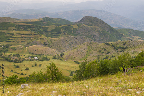 Scenic landscape view in Albanian mountain, Lure