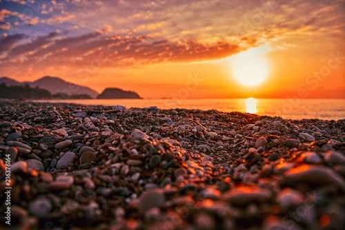 Mediterranean sunrise. Turkey, near Cirali village.