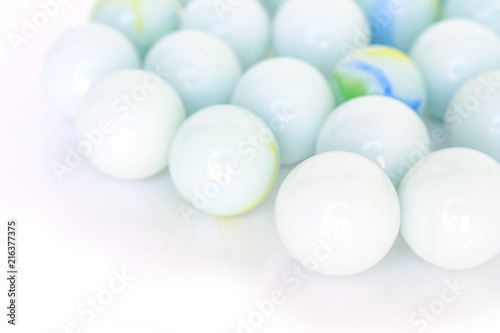 glass ball sphere decoration on white background