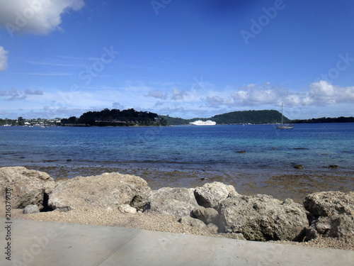 Scene of Port Vila Harbour, Efate, Vanuatu.