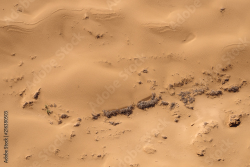 Beautiful landscape of sandy desert aerial photography