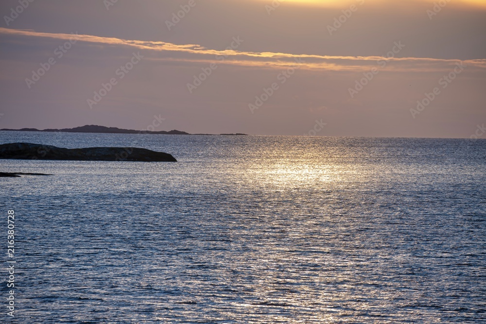 sunset at the north sea