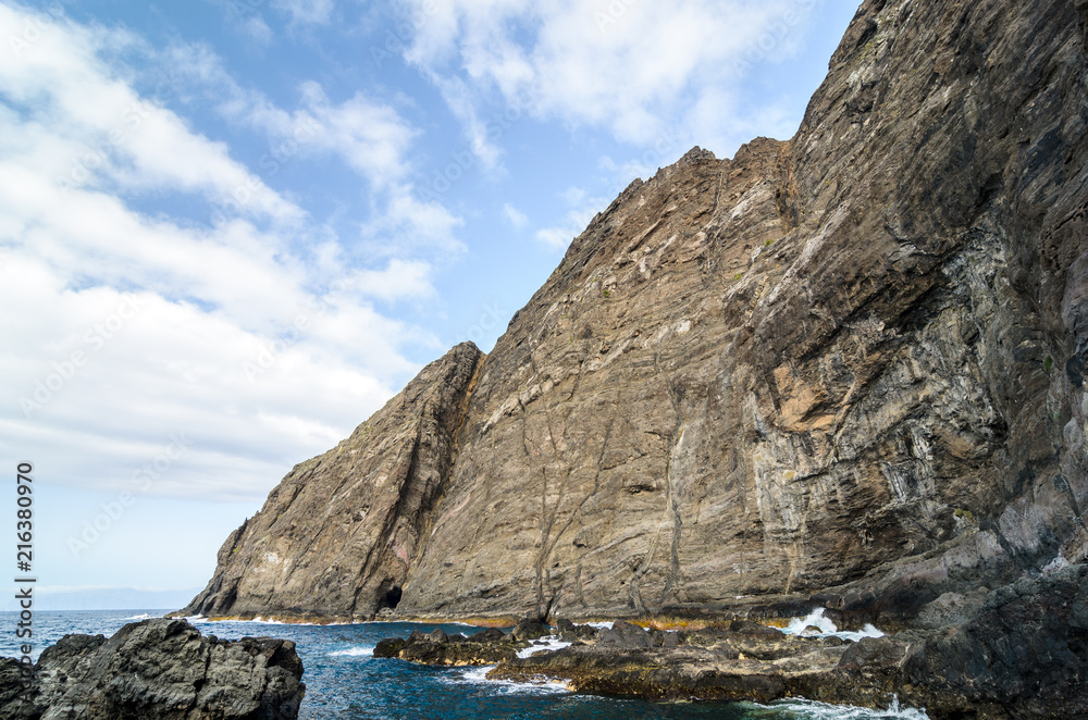 A cliff in La Gomera island, Canary Islands