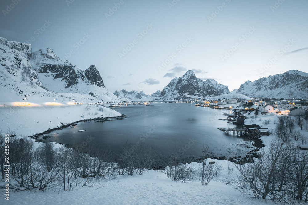 Fototapeta premium Norway lofoten winter landscape
