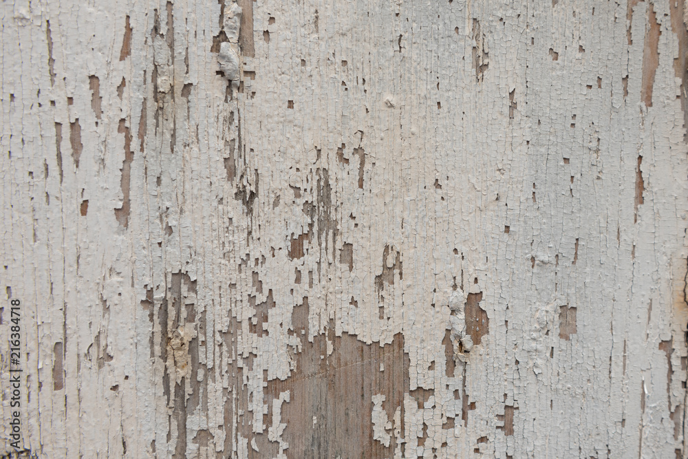 Old white wooden surface as background, wallpaper.