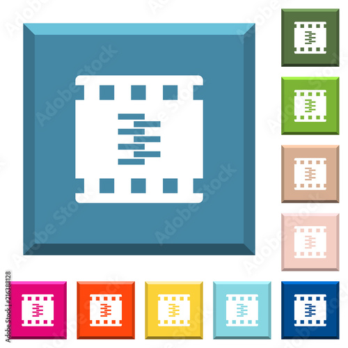 Compress movie white icons on edged square buttons