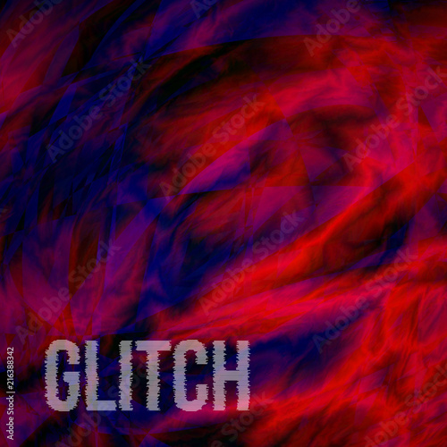 Hot pink, red and dark blue glitch background. Marble texture. Smooth silky effect. Data distortion, digital decay. Futuristic vector illustration.