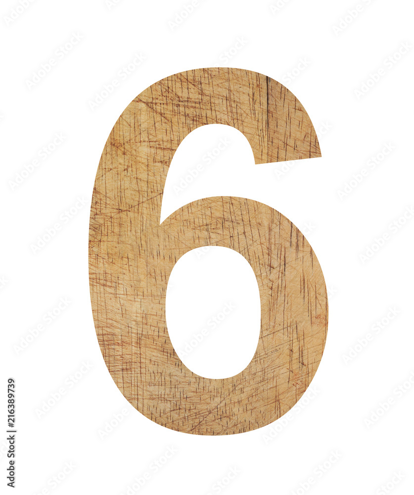 numbers wood design icon on white background numbers wood design icon on white background