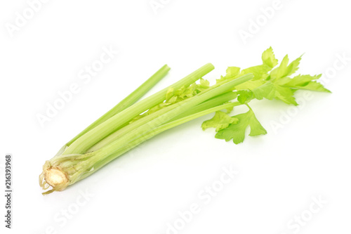 celery stalk pile vegetable organic food healthy nature on white background