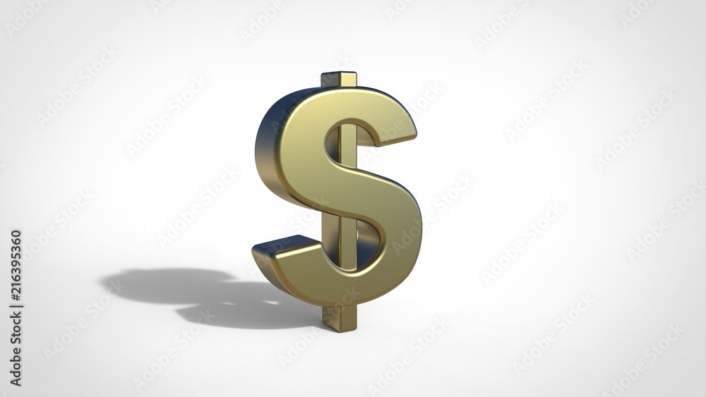 3d gold dollar sign 3d gold dollar sign
